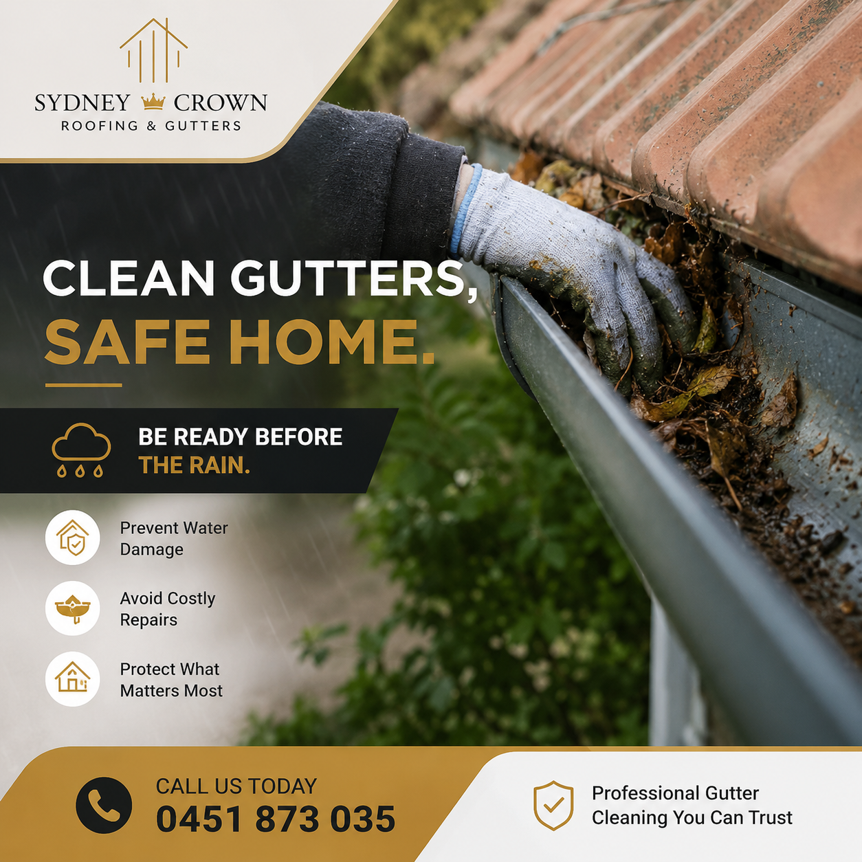 Gutter Cleaning Before the Rainy Season in Bardia, Ingleburn & Macquarie Links